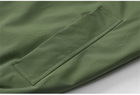 Blouson Aviateur Homme Rembourré Personnalisé OEM ODM avec Logo, Couleur Unie, Col Montant, Coupe-Vent Vintage, Multi-Poches