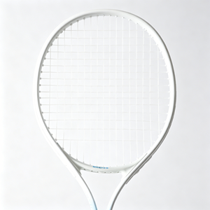 Raquette de tennis en fibre de carbone et graphite avec logo personnalisé, cordage en nylon pré-cordé, pour usage récréatif féminin, style esthétique. - Product Image 1