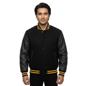 Chaqueta Varsity Unisex Cómoda 2025 - Cuello Alto, Estilo Deportivo Invernal, Suave y Elegante para Uso Casual, Servicio OEM - Product Image 1