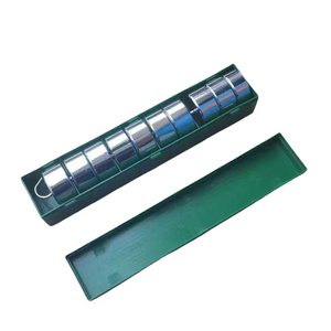 Pesas de acero ranuradas Veidt M1 de 50g, 100g, 500g, suministro directo de fábrica, juego de pesas para calibración de básculas con estuche y gancho - Product Image 1