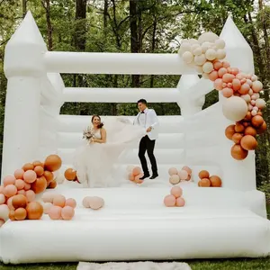 Beyaz sıçrama ev şişme atlama kalesi düğün sıçrama ev beyaz fedai