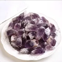 Atacado natural pedra preciosa cristais quartzo pedras cura a granel cru ametista pontos áspero
