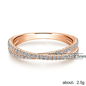 Anillo de compromiso de moissanita para mujer, joyería de diamante de Cruz de circonita - Product Image 4