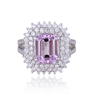Anillo de Oro de 18K con Diamantes y Kundan de Corte Mixto |   Anillo de lujo GH SI Diamond en colección a precio de mayorista - Product Image 2