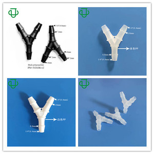JU <b>PP</b> Plastic Y Type Three Way Connector 1.6-12.7mm Transparent For Soft Water And Gas Hoses - Product Image 4