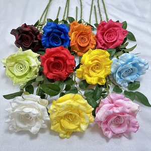 Fábrica de Flores Meiyu, Rosas Artificiales de Tallo Único, Flores de Seda Realistas para Decoración del Hogar y Bodas - Product Image 1