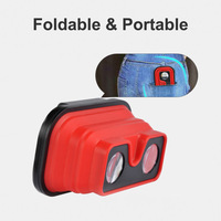 Vente en gros de lunettes intelligentes de réalité virtuelle 3D pliables Mini lunettes de réalité virtuelle portables pour cadeaux professionnels et promotionnels