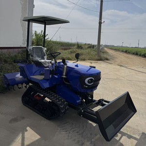 Tracteur chenillé à changement de vitesse, moteur 25 CV, 2 roues motrices, haute capacité de levage, couple élevé, certifié CE, pour les terres humides et les rizières - Product Image 2