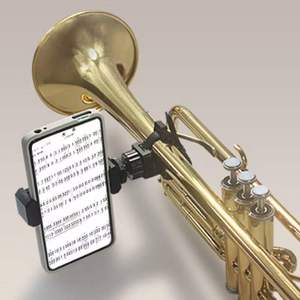 Support de téléphone réglable pour trompette, support de téléphone pour instrument en <span class=keywords><strong>cuivre</strong></span>, clip 360° °   Rotation pour trompette, oboe et clarinette - Product Image 4