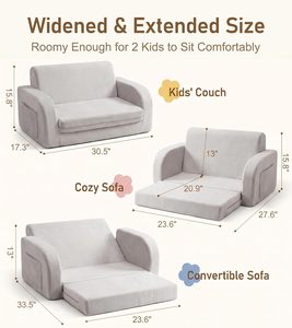 Sofá Moderno para Bebés y Niños Pequeños, Fabricado a Medida y Comprimido, OEM |   Sofá convertible 2 en 1 de espuma comprimida de alta densidad - Product Image 5