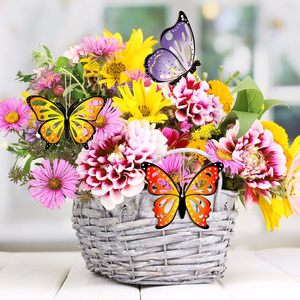 Fustelle in legno a forma di <span class=keywords><strong>farfalla</strong></span> e ape, non finite, tagliate al laser - Product Image 3