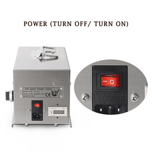 GZKITCHEN Điện Khoai Tây Twister Cơn Lốc Xoáy Slicer MÁY XOẮN ỐC Tự Động Cutter Rau Slicer Máy Nhà Cung Cấp 110/220V - Product Image 5