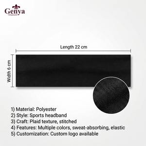 Fascia per Capelli Elastica Morbida Genya con Logo Personalizzato, Tinta Unita, per Yoga e Sport, Antiscivolo e Colorata - Product Image 3