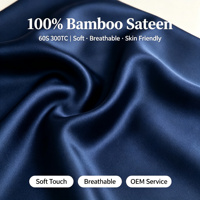 Ensemble de draps 100% bambou, taille Queen, rafraîchissants et respirants, 4 pièces, comprenant un drap plat, un drap-housse et 2 taies d'oreiller