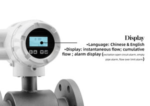 化学パイプライン酸液体灌漑スマート水磁気電磁流量計スラリー下水ステンレス鋼OEM - Product Image 4