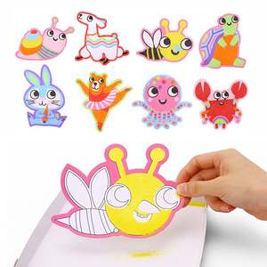 彩色儿童沙艺套装创意DIY活动玩沙画图片手工动物沙玩具 - Product Image 3