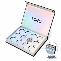 Nouveauté, palette de fards à paupières à 5 couleurs avec miroir, fermeture magnétique, rose doré brillant, marque privée