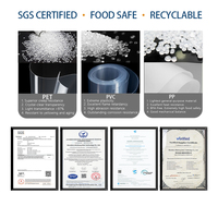 Boîte cadeau pliable en PVC transparent recyclable avec cintre pour cosmétiques, bougies et artisanat - Impression personnalisée, taille et forme personnalisables, impression UV