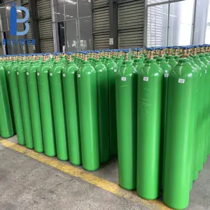 Tanque de cilindro de gás de aço de alta pressão 40L ISO9809-3 Certificado para oxigênio CO2 argônio nitrogênio gás