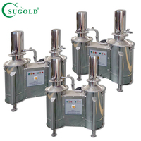 Double distillateur d'eau électrique en acier inoxydable pour laboratoire médical