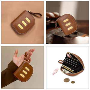 Portafoglio carino maialino <span class=keywords><strong>da</strong></span> moo stile moda senza chiusura più slot per schede e fodera in PU per carte di credito e cambio - Product Image 3