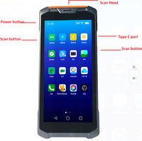 Collecteur de données portable Android 14, PDA avec écran IPS HD de 5,5 pouces, batterie de 5000 mAh, 4G WiFi NFC pour la gestion des stocks et la préparation des commandes en e-commerce