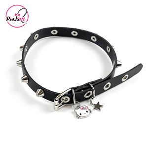 Collar gótico exclusivo transfronterizo con estrella de cinco puntas, collar de gatito estilo punk rock oscuro, cadena para clavícula de la subcultura gótica. - Product Image 1