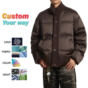 Chaud personnalisé hommes hiver imperméable gilet doudoune manteau en mousse épissage épais coupe doudoune hommes doudoune - Product Image 1
