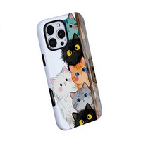 Coque de téléphone Honor 600 Pro en TPU avec motif de chats de dessin animé, protection antichoc pour les modèles 600 Pro/500/300/200