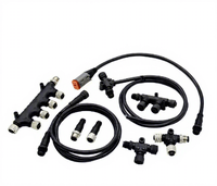 Boîtier ABS personnalisé avec contact en laiton, adaptateur d'alimentation automobile avec câble 15A 220V