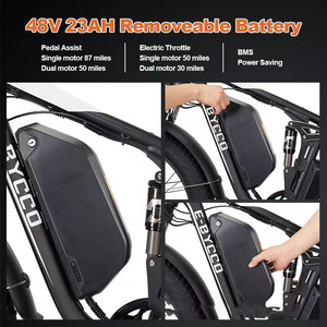 <span class=keywords><strong>Bicicleta</strong></span> Eléctrica de Alta Potencia de 52V 4000W con Motor Doble sin Escobillas, Batería de Litio de 23AH, <span class=keywords><strong>Bicicleta</strong></span> Eléctrica de Montaña para Adultos Todoterreno - Product Image 2