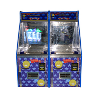 Machine de jeu d'arcade pour centre de divertissement, en bois, multi-tension, à monnayeur anglais, type 'Quarter Pusher'