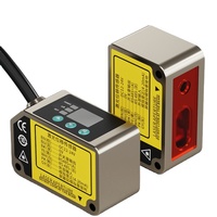 Sensor Perpindahan Laser Pengukuran Jarak Tanpa Kontak DC12-24V NPN PNP Analog Output RS485 Pemasangan yang Dapat Disesuaikan