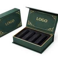 Boîtes à parfum rigides carrées magnétiques de luxe de 2 mm avec ruban, finition mate, logo personnalisé, design artisanal, carton recyclé, UV