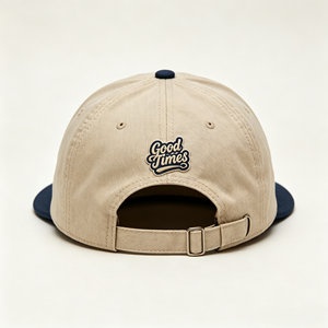 Cappello da Baseball Beige e Blu Artigianale con Cuciture di Precisione e Dettagli Intricati, Capolavoro di Artigianato - Product Image 3