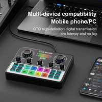 Kit d'équipement de microphone de studio d'enregistrement pour podcast avec carte son, support cantilever et support de bureau en option, batterie 1200 mAh, autonomie de 180 minutes