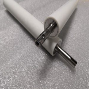 Witte Siliconen Gecoate Slijtvaste Loopband Rollen Met As Voor Transportband In Drukindustrie - Product Image 4