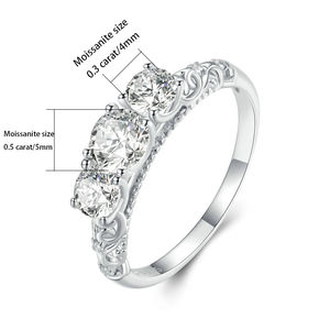 Anello in Argento S925 con Moissanite da 1,1 Carati, Motivo Classico Francese, Stile Minimalista di Lusso, Regalo di Nozze <span class=keywords><strong>per</strong></span> Moglie, <span class=keywords><strong>Festa</strong></span> <span class=keywords><strong>della</strong></span> <span class=keywords><strong>Mamma</strong></span> - Product Image 1