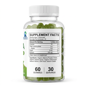 Gummies de Matcha Premium RH, Complément Beauté Adulte, Sans Sucre Ajouté, Faible Teneur en Calories, Bouteille de 60 Unités, Certifié HALAL - Product Image 2