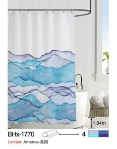 4 шт., дизайнерские занавески для ванной