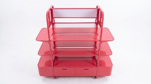 Estante Gondola Resistente y Ajustable - Acero Laminado en Frío Rojo, Doble Cara, Desmontable, Rectangular, Vertical, Newtek - Product Image 5