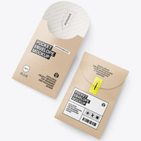 Sobre Pequeño de Papel Kraft para Monedas, Dinero en Efectivo, Tarjetas de Regalo, Reciclable, con Cierre Autoadhesivo, para Negocios