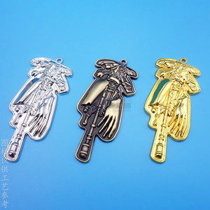 Porte-clés Anime Personnalisé en Alliage Moulé Sous Pression, Pendentif Métallique Électroplaqué Or, Nickel, Cuivre, Taille Personnalisée, Cadeau Promotionnel - Product Image 1