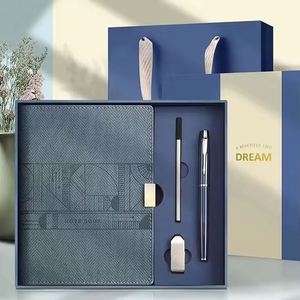 Custom Logo Office Supplies <b>Gift</b> <b>Stationery</b> Business Promotion Sets With USB Drive Pen Leather Notebook A5 Journal <b>Gift</b> Set - Product Image 5