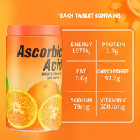 Comprimés de vitamine C naturelle (acide ascorbique) en vente chaude OEM - Complément alimentaire (1000 comprimés) |   Soutient l'apport nutritionnel quotidien