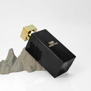 High End Black Glass <strong>Perfume</strong> Bottle Rectangular Mini Fine Mist Spray Bottle Portable Refillable <strong>Container</strong> - Product Image 2