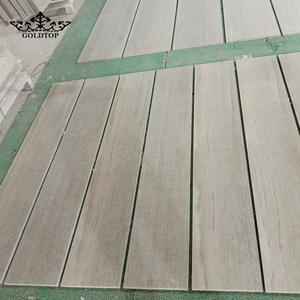 GOLDTOP Coffee Wood Marble Slab Tiles Deep Brown Beige Stripe Color Natural Stone for Stairs <b>Steps</b> Flooring Wall Covering - Product Image 5