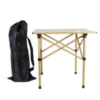 Table de camping pliable moderne en aluminium, OEM/ODM, avec rangement, mobilier d'extérieur, table d'atelier repliable