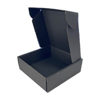 Boîtes postales ondulées noires emballage boîte personnalisée avec emballage de logo pour vêtements chaussures robe
