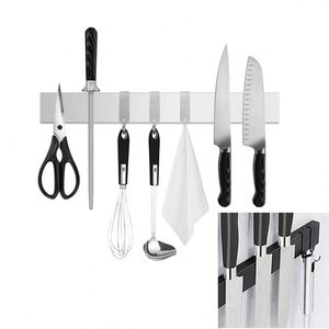 Portacuchillos Magnético de Acero Inoxidable, Barra Magnética para Cuchillos, Organizador de Utensilios de Cocina, Soporte Magnético de Pared para Cuchillos - Product Image 6